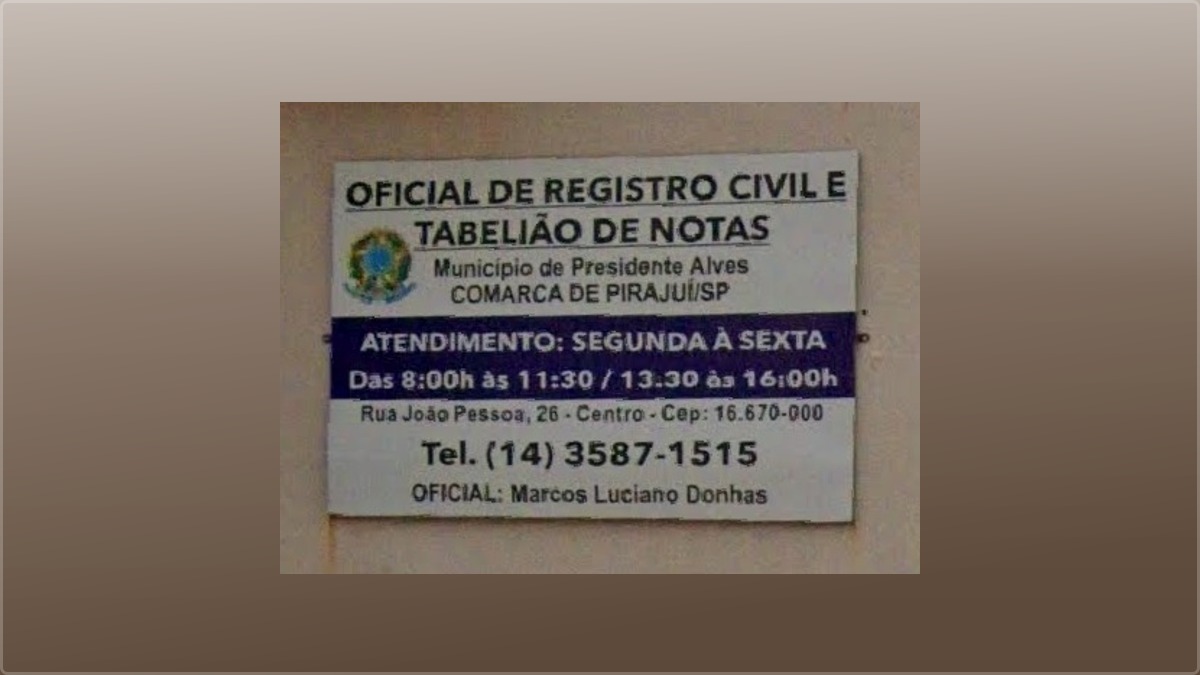 Cartório de Registro Civil e Tabelião de Notas de Presidente Alves